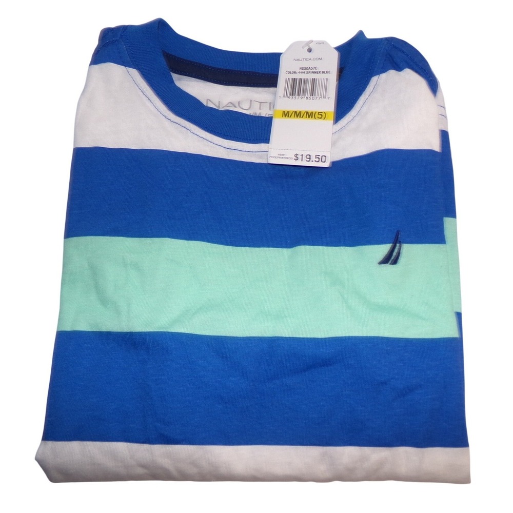 NWT TODDLER BOYS NAUTICA S/S T-SHIRT~SZ MED 5~STRIPES~YOUTH